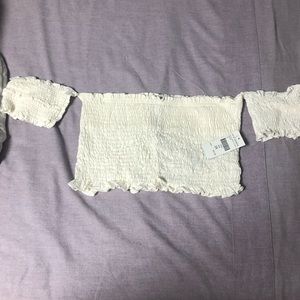 2X Off the Shoulders Crop Top